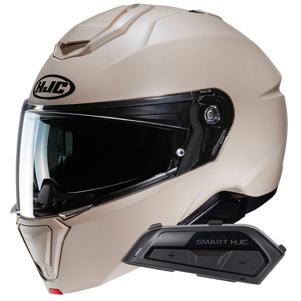 Casque Modulable HJC i91 Semi Flat Sand Beige+ Kit Bluetooth Smart 21B Flat Black Casque Modulable HJC i91 Semi Flat Sand Beige+ Kit Bluetooth Smart 21B Flat Black