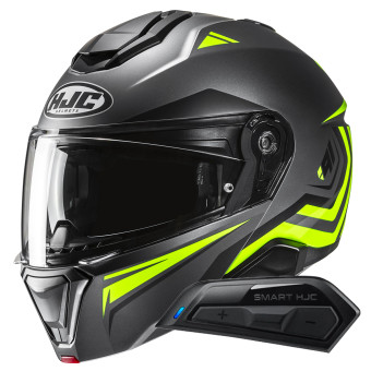 Casque Modulable HJC i91 Tricus MC3HSF + Kit Bluetooth Smart 11B