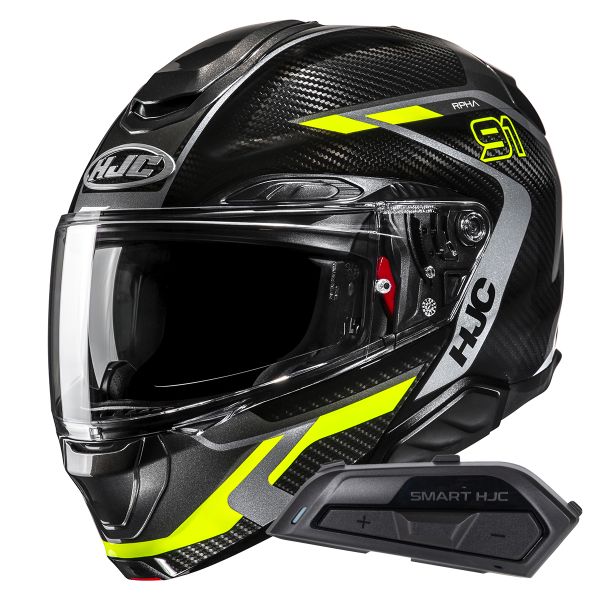 Casque Modulable HJC RPHA91 Carbon Lagos MC3H + Kit Bluetooth Smart 21B