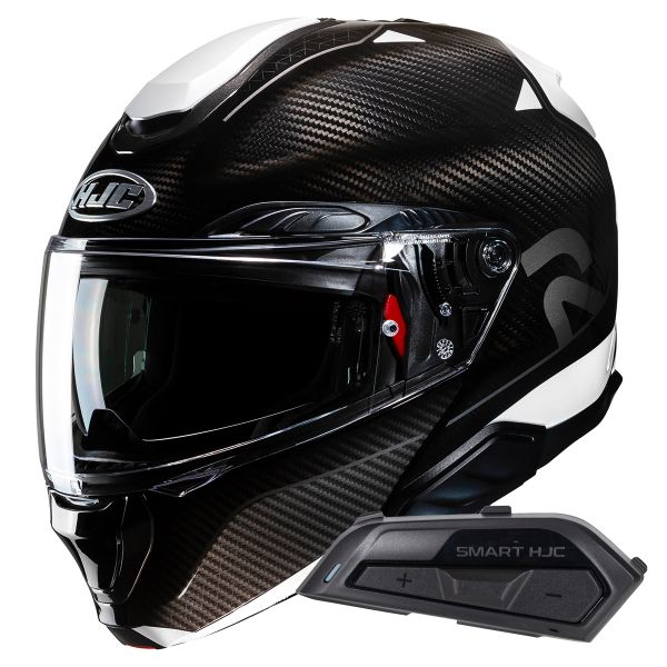 Casque Modulable HJC RPHA91 Carbon Noela MC5 + Kit Bluetooth Smart 21B