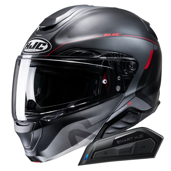 Casque Modulable HJC RPHA91 Combust MC1SF + Kit Bluetooth Smart 11B