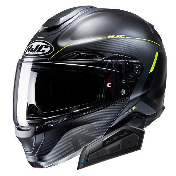 Casque Modulable HJC RPHA91 Combust MC3HSF + Kit Bluetooth Smart 21B