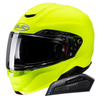 Casque Modulable HJC RPHA91 Fluorescent Green + Kit Bluetooth Smart 11B