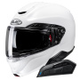 Casque Modulable HJC RPHA91 Pearl White + Kit Bluetooth Smart 11B
