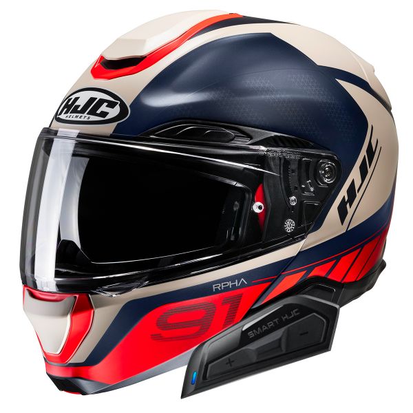 Pack Casque + Kit bluetooth et HJC RPHA91 Rafino MC1SF + Kit