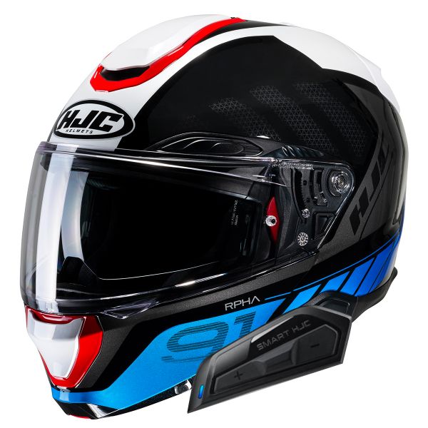 Pack Casque + Kit bluetooth et HJC RPHA91 Rafino MC21 + Kit