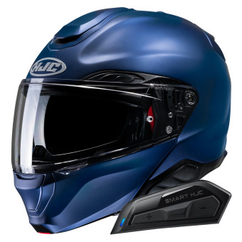 Casque Modulable HJC RPHA91 Semi Flat Metallic Blue + Kit Bluetooth Smart 11B