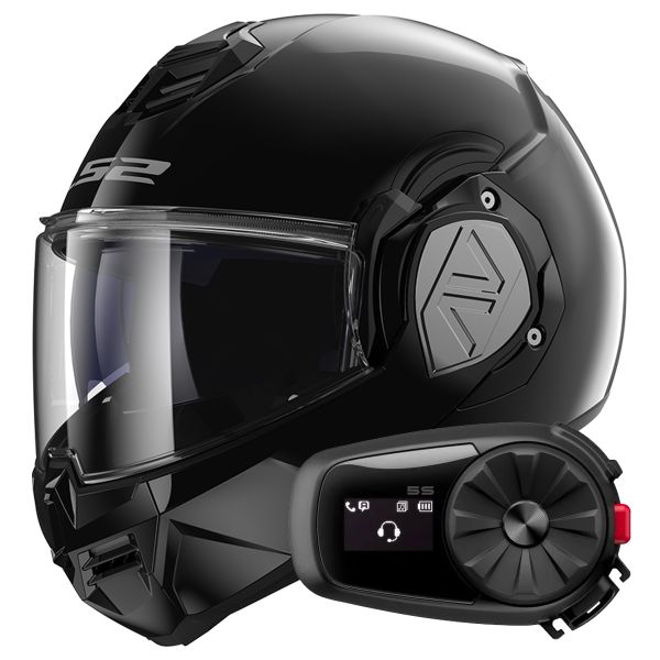 Casque Modulable LS2 Advant Black FF906 + Kit Bluetooth 5S Solo Casque Modulable LS2 Advant Black FF906 + Kit Bluetooth 5S Solo