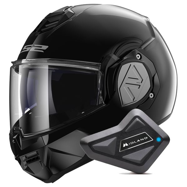 Casque Modulable LS2 Advant Black FF906 + Kit Bluetooth BT Mini Casque Modulable LS2 Advant Black FF906 + Kit Bluetooth BT Mini