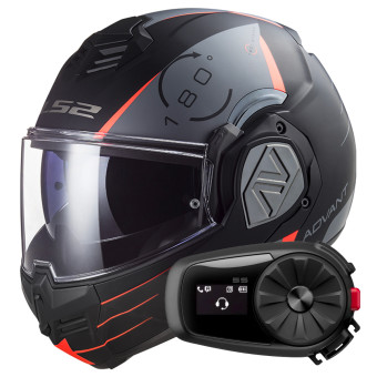 Casque Modulable LS2 Advant Codex Matt Black Titanium FF906 + Kit Bluetooth 5S Solo