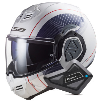 Casque Modulable LS2 Advant Copper White Blue FF906 + Kit Bluetooth BT Mini