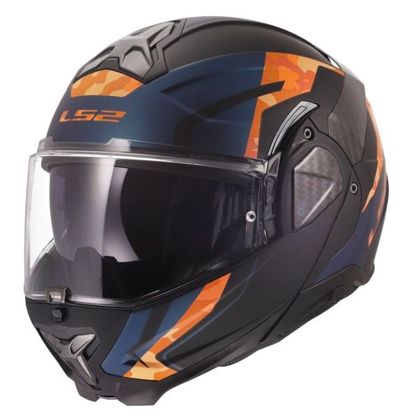 Casque Modulable LS2 Advant II Glide Black Orange FF910