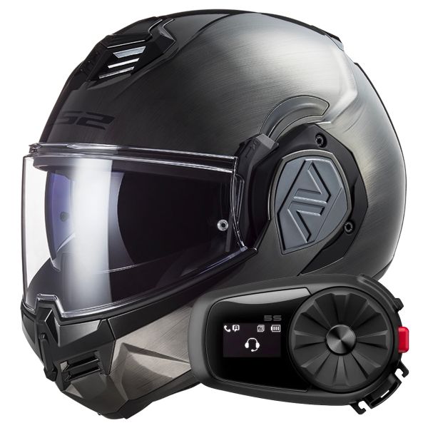 Casque Modulable LS2 Advant Jeans FF906 + Kit Bluetooth 5S Solo