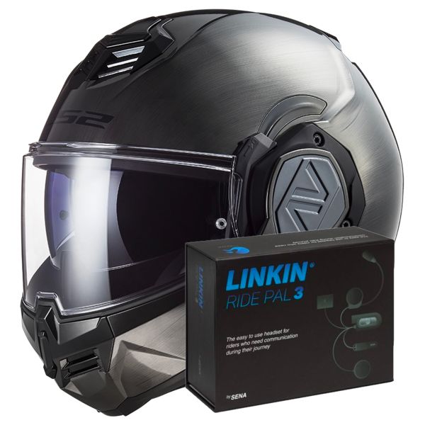 Casque Modulable LS2 Advant Jeans FF906 + Linkin Ride Pal III