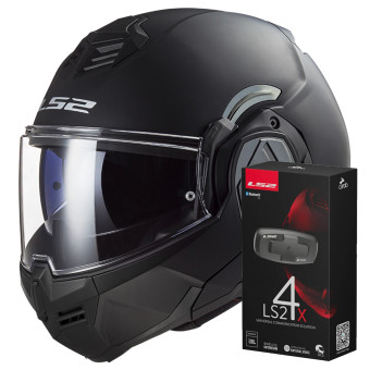 Casque Modulable LS2 Advant Matt Black FF906 + Kit Bluetooth 4X