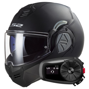 Casque Modulable LS2 Advant Matt Black FF906 + Kit Bluetooth 5S Solo