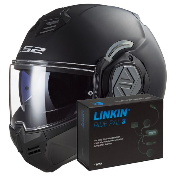 Casque Modulable LS2 Advant Matt Black FF906 + Linkin Ride Pal III