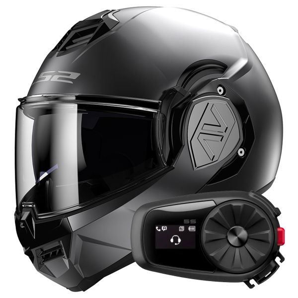Casque Modulable LS2 Advant Matt Titanium FF906 + Kit Bluetooth 5S Solo Casque Modulable LS2 Advant Matt Titanium FF906 + Kit Bluetooth 5S Solo