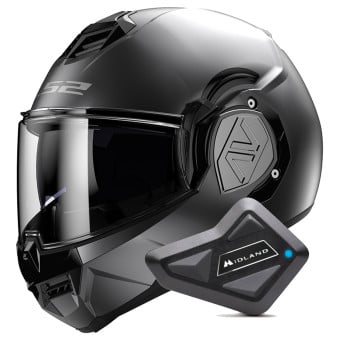 Casque Modulable LS2 Advant Matt Titanium FF906 + Kit Bluetooth BT Mini