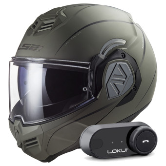 Casque Modulable LS2 Advant Special Matt Sand FF906 + Kit Bluetooth Lokui K30