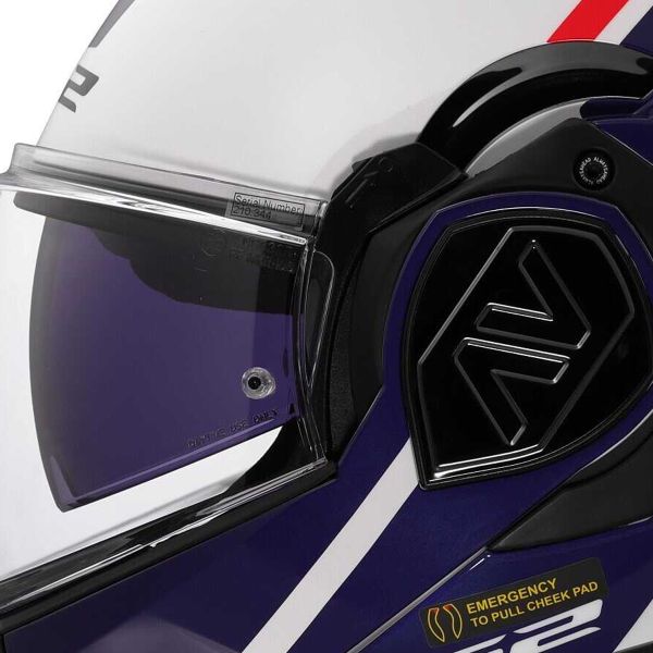 LS2 Advant Swipe White Blue FF906