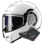 Casque Modulable LS2 Advant White FF906 + Kit Bluetooth BT Mini