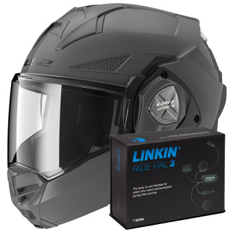 Casque Modulable LS2 Advant X Grey Nardo FF901 + Linkin Ride Pal III
