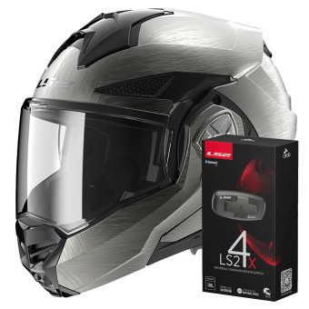 Casque Modulable LS2 Advant X Jeans FF901 + Kit Bluetooth 4X Cardo