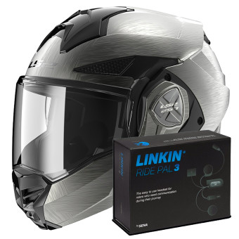 Casque Modulable LS2 Advant X Jeans FF901 + Linkin Ride Pal III