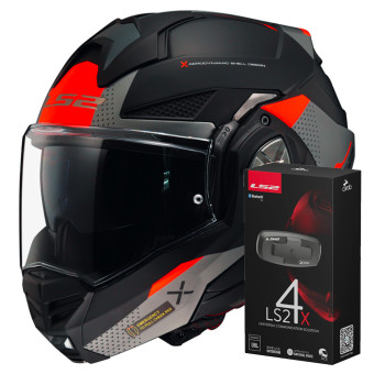 Casque Modulable LS2 Advant X Oblivion M. Black Titanium FF901 + Kit Bluetooth 4X