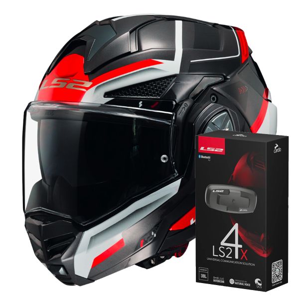 Casque Modulable LS2 Advant X Spectrum Black White Red FF901 + Kit Bluetooth 4X Casque Modulable LS2 Advant X Spectrum Black White Red FF901 + Kit Bluetooth 4X