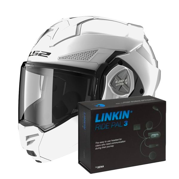 Pack Casque + Kit bluetooth et LS2 Advant X White FF901