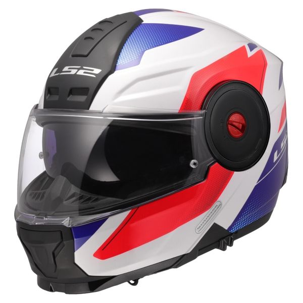 Casque Modulable LS2 Scope II Duria White Blue Red FF902 Casque Modulable LS2 Scope II Duria White Blue Red FF902