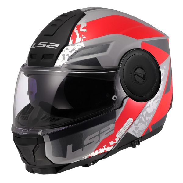 Casque Modulable LS2 Scope II Oxyd Grey Red FF902
