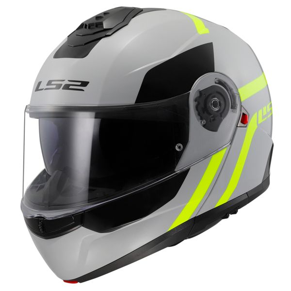 Casque Modulable LS2 Strobe II Autox Grey H-V Yellow FF908