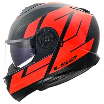 Casque Modulable LS2 Strobe II Code Black Red FF908