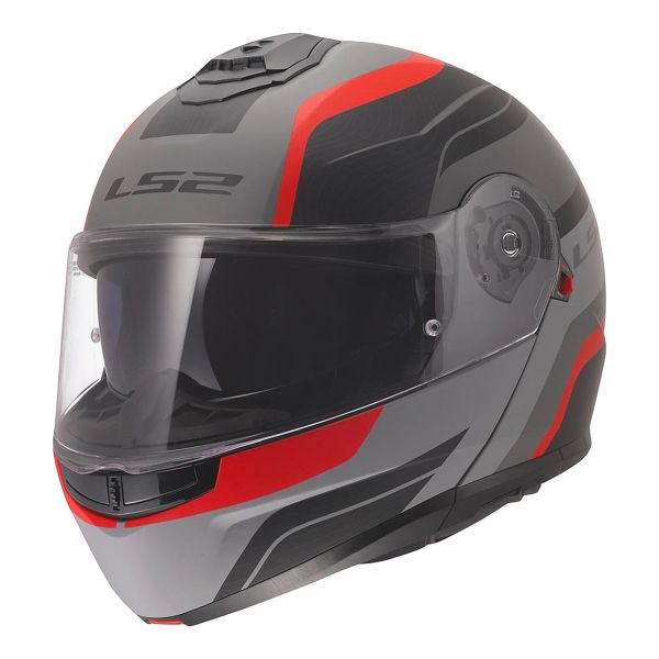 Casque Modulable LS2 Strobe II Monza Black Grey Red FF908