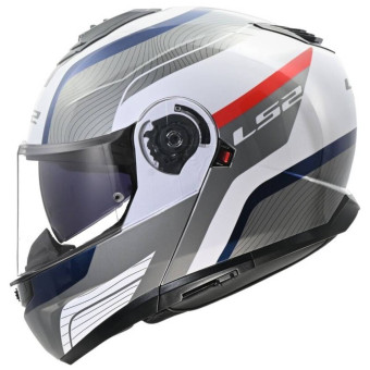 Casque Modulable LS2 Strobe II Monza White Blue Red FF908 Casque Modulable LS2 Strobe II Monza White Blue Red FF908