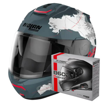 Casque Modulable Nolan N100-6 Legend C-Checa N-Com 30 + Kit Bluetooth B602R