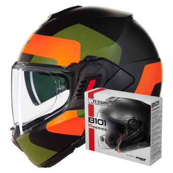 Casque Modulable Nolan N120-1 Omocromo 345 + Kit Bluetooth B101R