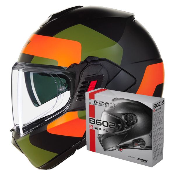 Casque Modulable Nolan N120-1 Omocromo 345 + Kit Bluetooth B602R