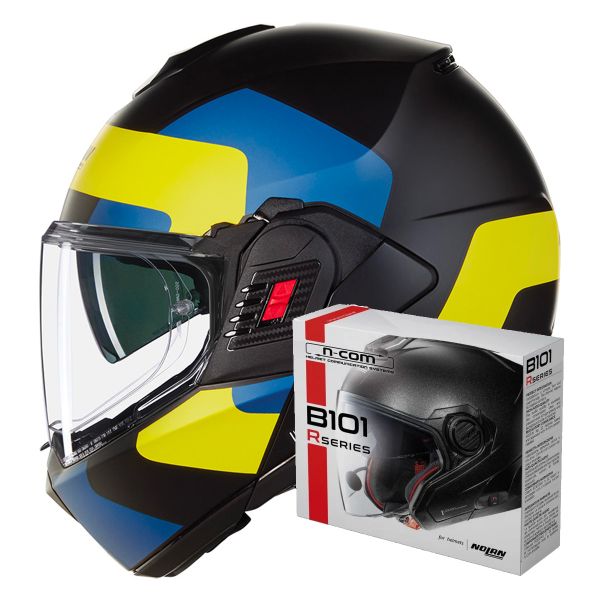 Casque Modulable Nolan N120-1 Omocromo 346 + Kit Bluetooth B101R