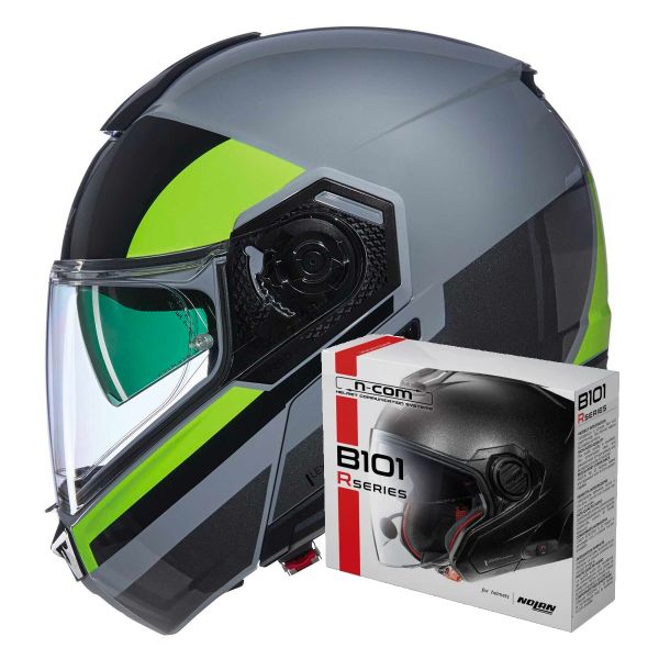 Casque Modulable Nolan N90-3 06 Roboto 346 + Kit Bluetooth B101R