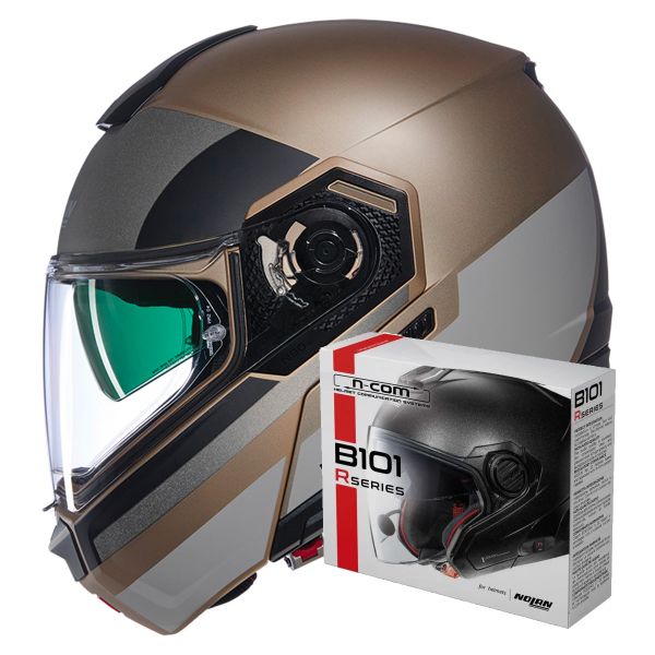 Casque Modulable Nolan N90-3 06 Roboto 347 + Kit Bluetooth B101R