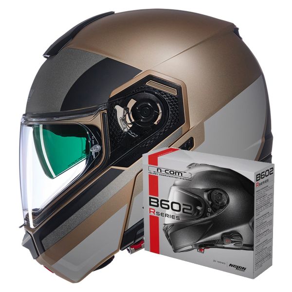 Casque Modulable Nolan N90-3 06 Roboto 347 + Kit Bluetooth B602R