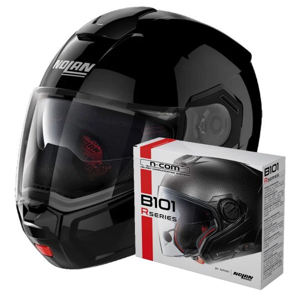 Casque Modulable Nolan N90 3 Classic N-Com Black 3 + Kit Bluetooth B101R