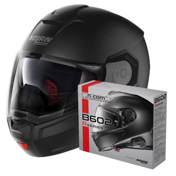 Casque Modulable Nolan N90 3 Classic N-Com Flat Black 10 + Kit Bluetooth B602R