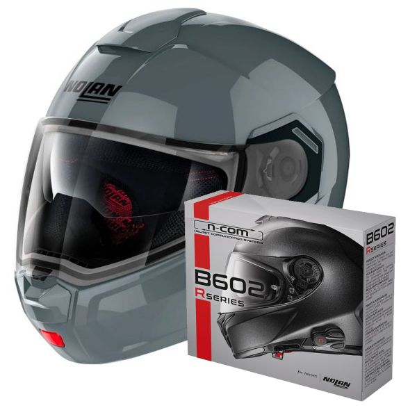 Casque Modulable Nolan N90 3 Classic N-Com Slate Grey 8 + Kit Bluetooth B602R
