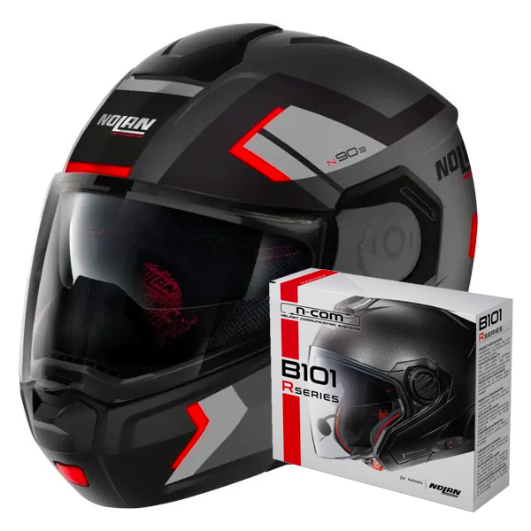 Casque Modulable Nolan N90 3 Lighthouse N-Com 47 + Kit Bluetooth B101R