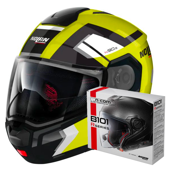 Casque Modulable Nolan N90 3 Lighthouse N-Com 48 + Kit Bluetooth B101R